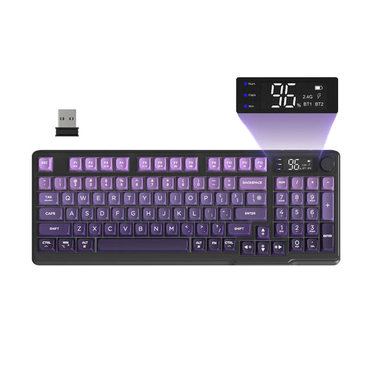 ZIYOU LANG Wireless Gaming Keyboard with Smart Display & Bluetooth Connectivity  Description: