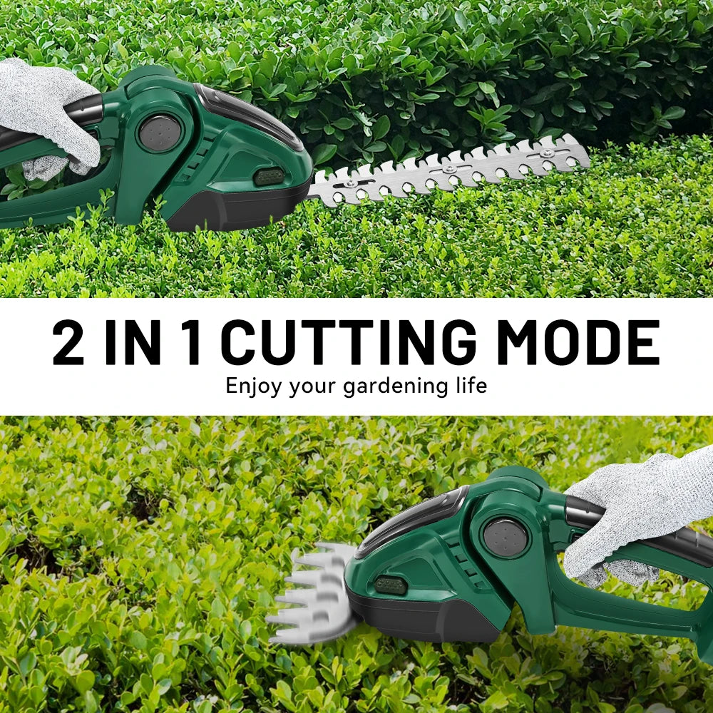 2 in 1 Electric Hedge Trimmer 20000rpm Lawn Mower Garden Shrub Pruning Hedge Pruner Scissors Power Tool For Makita 18V Battery