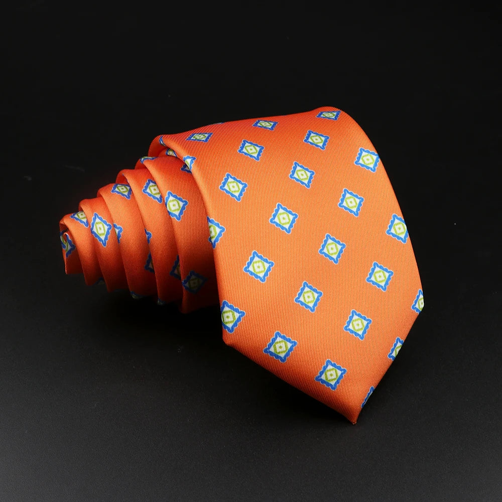 51 Styles Men's Silk Ties Jacquard Striped Plaid Floral Necktie Accessories Daily Wear Shirt Suit Cravat Wedding Party Gift