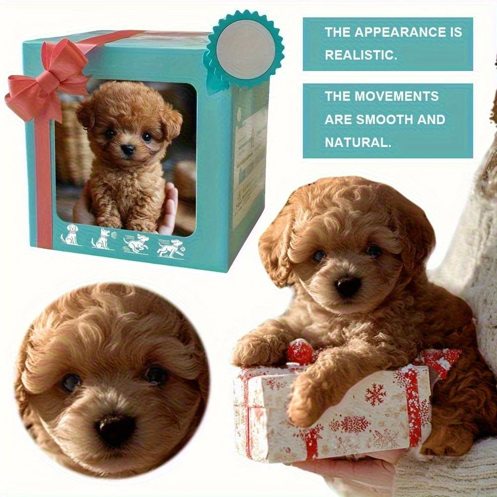 Plush Teddy Toy Puppy Electronic Interactive Dog - Walking, Barking, Tail Wagging, Stretching Companion Animal for Kids Toddlers