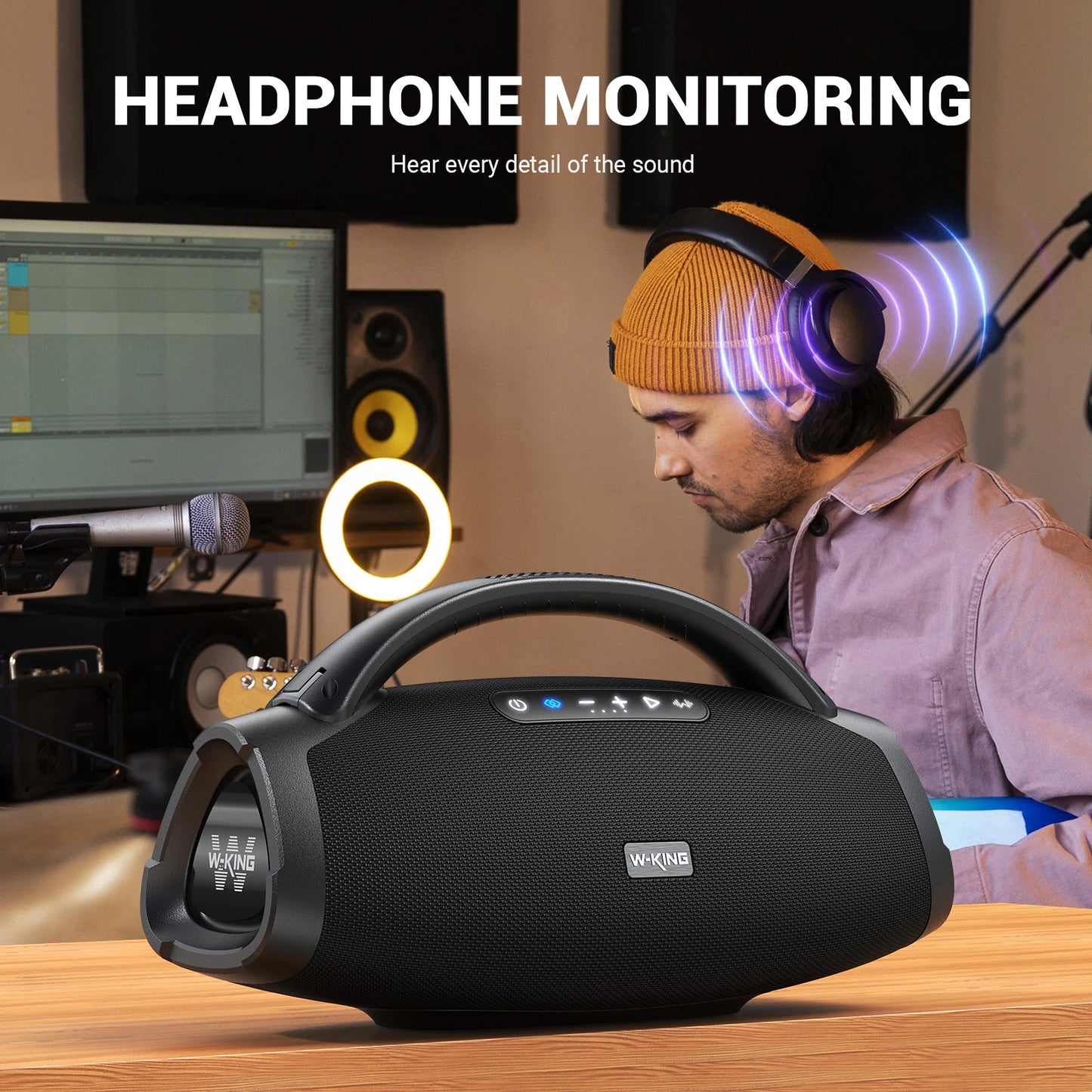 W-KING X20S 140W Bluetooth Speaker .Portable Waterproof Boombox with Deep Bass & Extended Battery Life