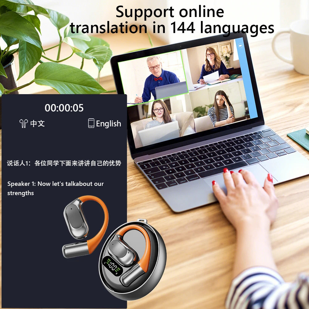 Translation Earbuds Real Time 144 Languages Language Translator Earbuds Translation Headphones for Travel Business and Learning