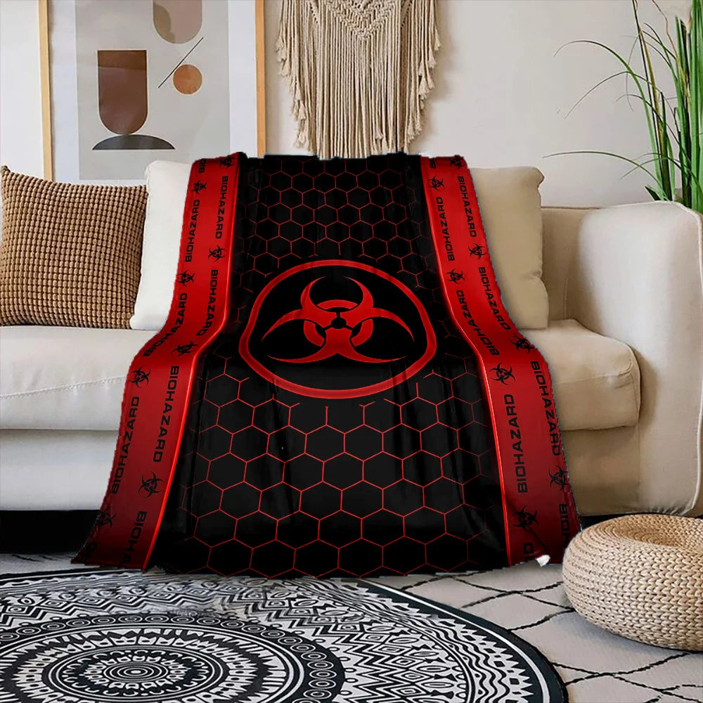 Contemporary Reversible Flannel Throw Blanket .Soft Cozy Polyester Blanket for Sofa, Bed & Lounge