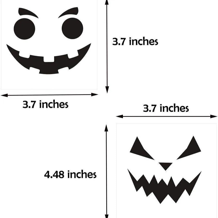 Halloween Pumpkin Window Clings – Reusable Jack-O’-Lantern Window Stickers for Home, Office & Party Decorations