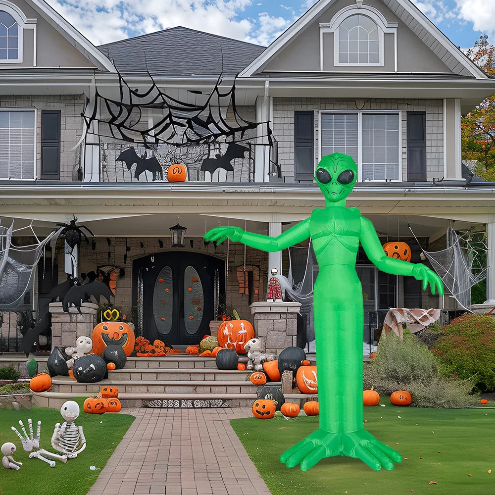 9 FT Inflatable Halloween Outdoor Decoration with LED Lights.  Blow Up Yard Décor for Lawn, Garden & Parties  Description