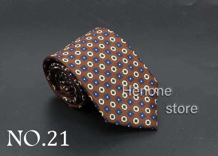 Luxury Floral & Paisley Men’s Silk Necktie .Wedding & Business Tie