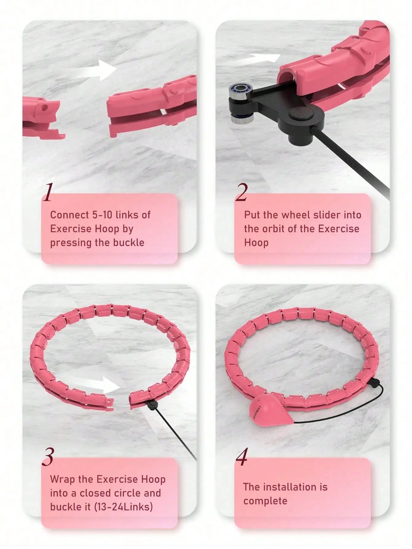 Smart Weighted Fitness Hula Hoop. Adjustable Waist Training Exercise Hoop with Detachable Links