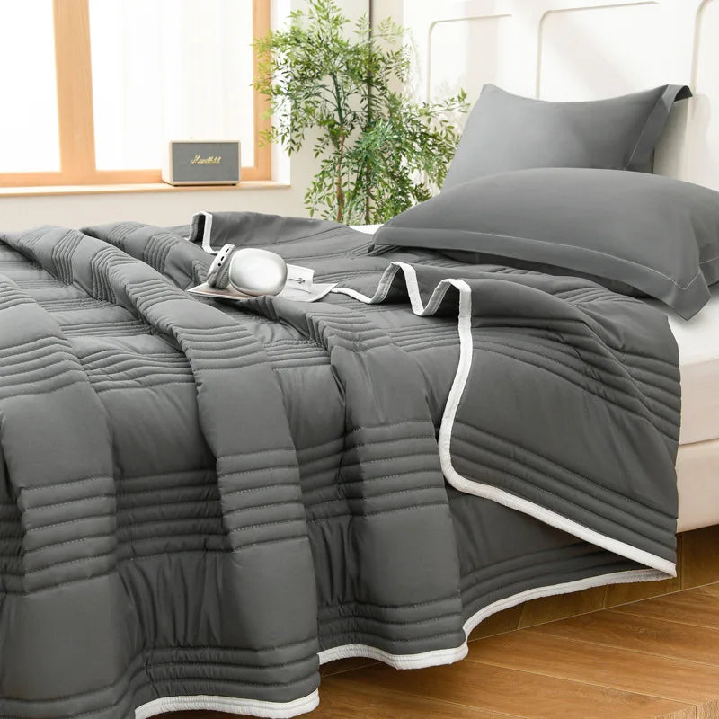 Elegant Solid Color Quilted Bedspread Set
