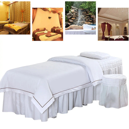 Beauty Massage Bed Full Cover Table Sheet SPA Cover Skirt Bedspread 1 Set