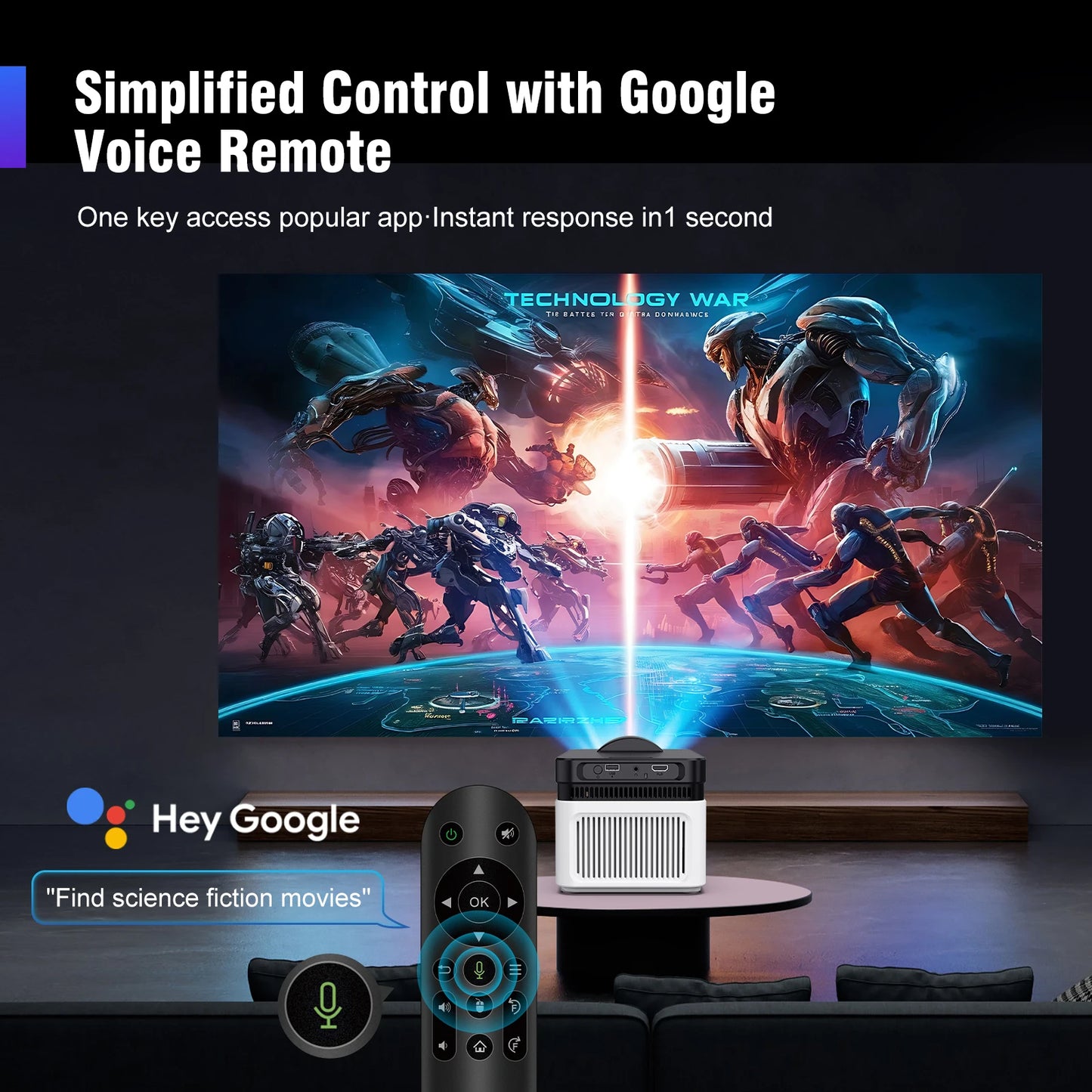 Magcubic HY450 Ultra Short Throw Projector 900ANSI 8K 1080P Allwinner H716 BT5.4 Auto Offset Electronic Focus Home Theater Voice