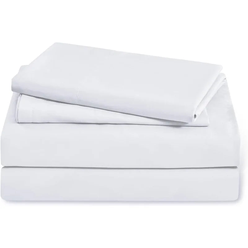 Hotel Luxury 1800 Thread White Sheet Set Deep Pocket Queen
