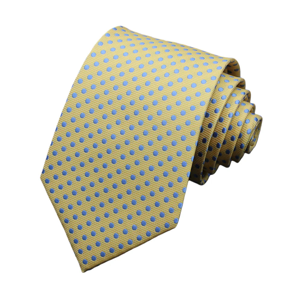 Men’s Classic 7cm Polka Dot Necktie. Luxury Business, Wedding & Formal Dress Tie