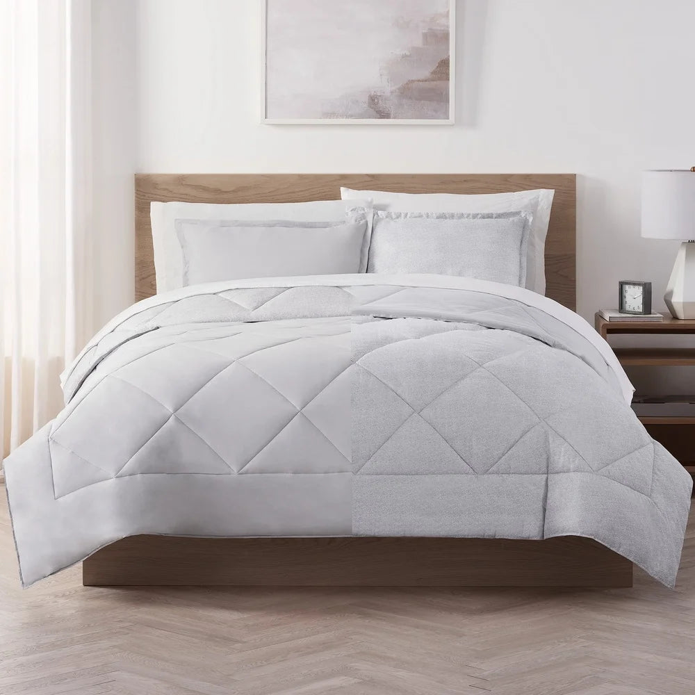 Supersoft Cooling 7 Piece Reversible Comforter Set Queen