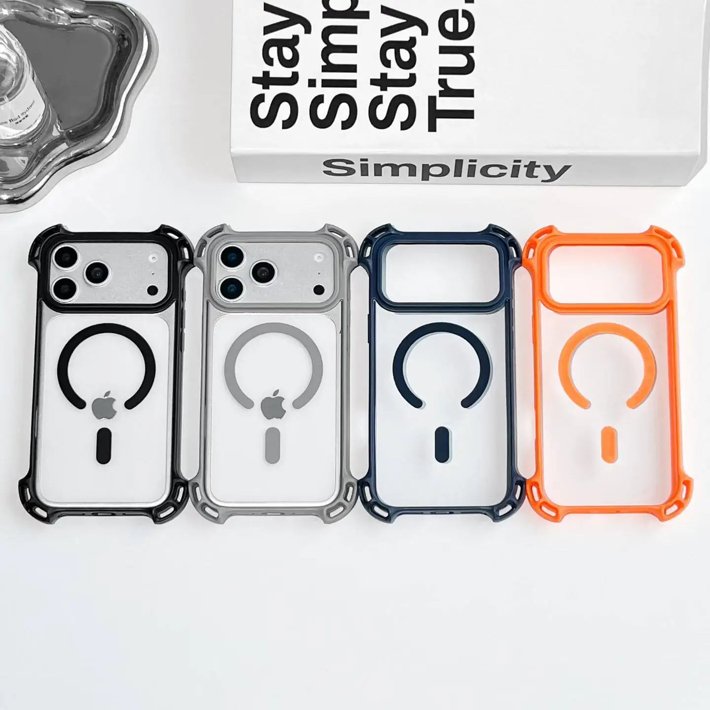 Clear Magnetic Protective Phone Case with Reinforced Corners