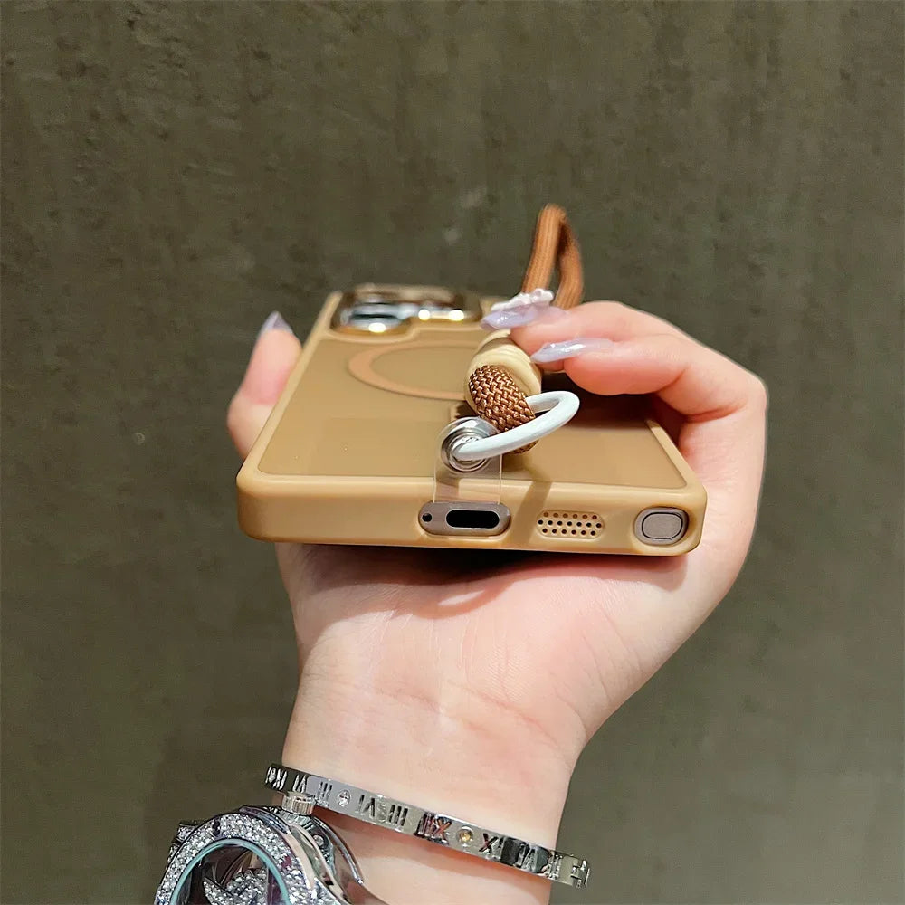 Magnetic Crossbody Samsung Phone Case With Wrist Strap