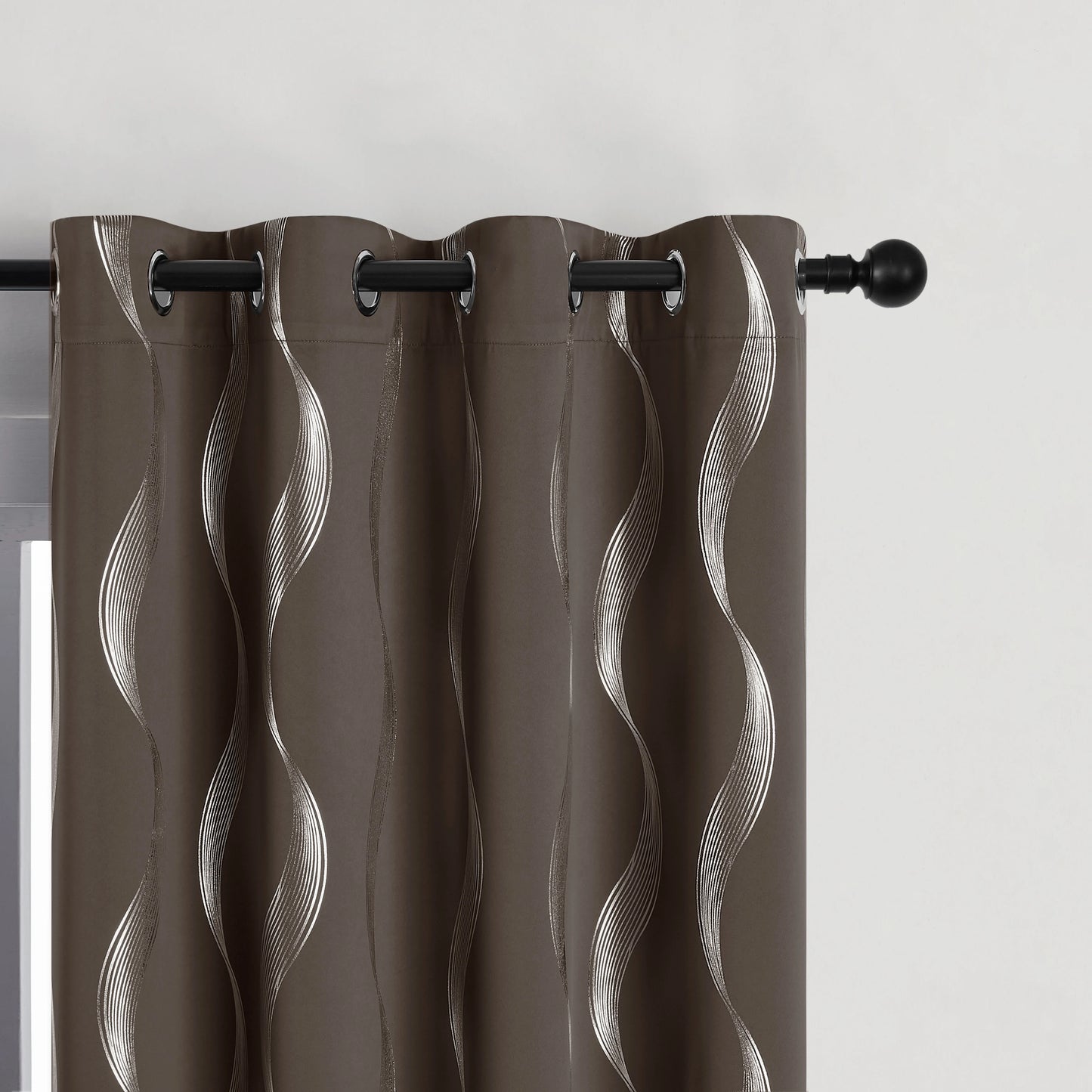 Luxury Blackout Wave Curtain Panel Set