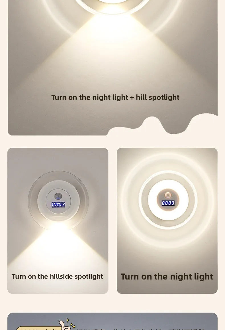 Rechargeable LED Motion Sensor Wall Spotlight with Remote Control