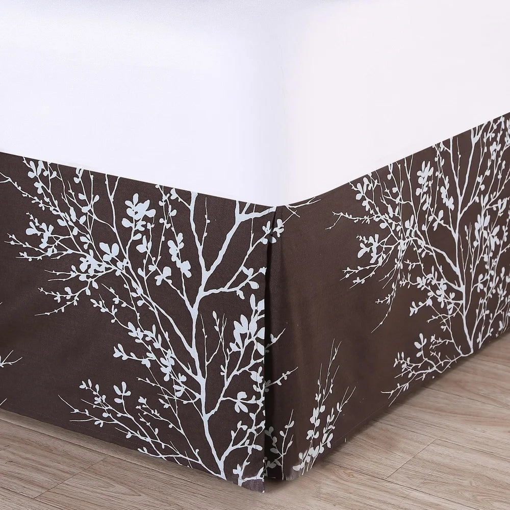 Luxury 7 Piece Blue Floral Comforter Set Stylish Bedding