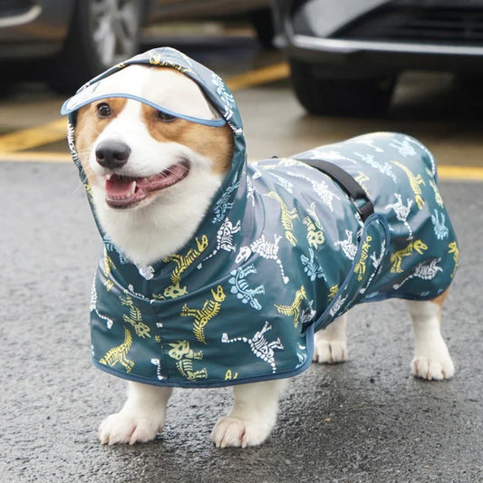 Waterproof Puppy Dog Raincoat with Hood