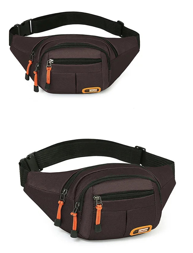 Oxford Waterproof Waist Bag. Unisex Crossbody Belt Bag for Travel, Hiking & Everyday Carry