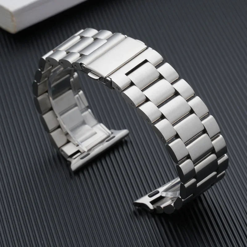 Premium Stainless Steel Apple Watch Band .Luxury Metal Replacement Strap