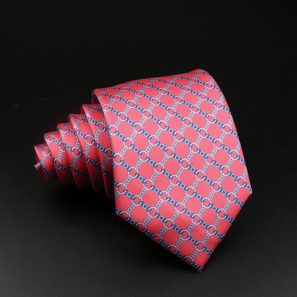 51 Styles Men's Silk Ties Jacquard Striped Plaid Floral Necktie Accessories Daily Wear Shirt Suit Cravat Wedding Party Gift