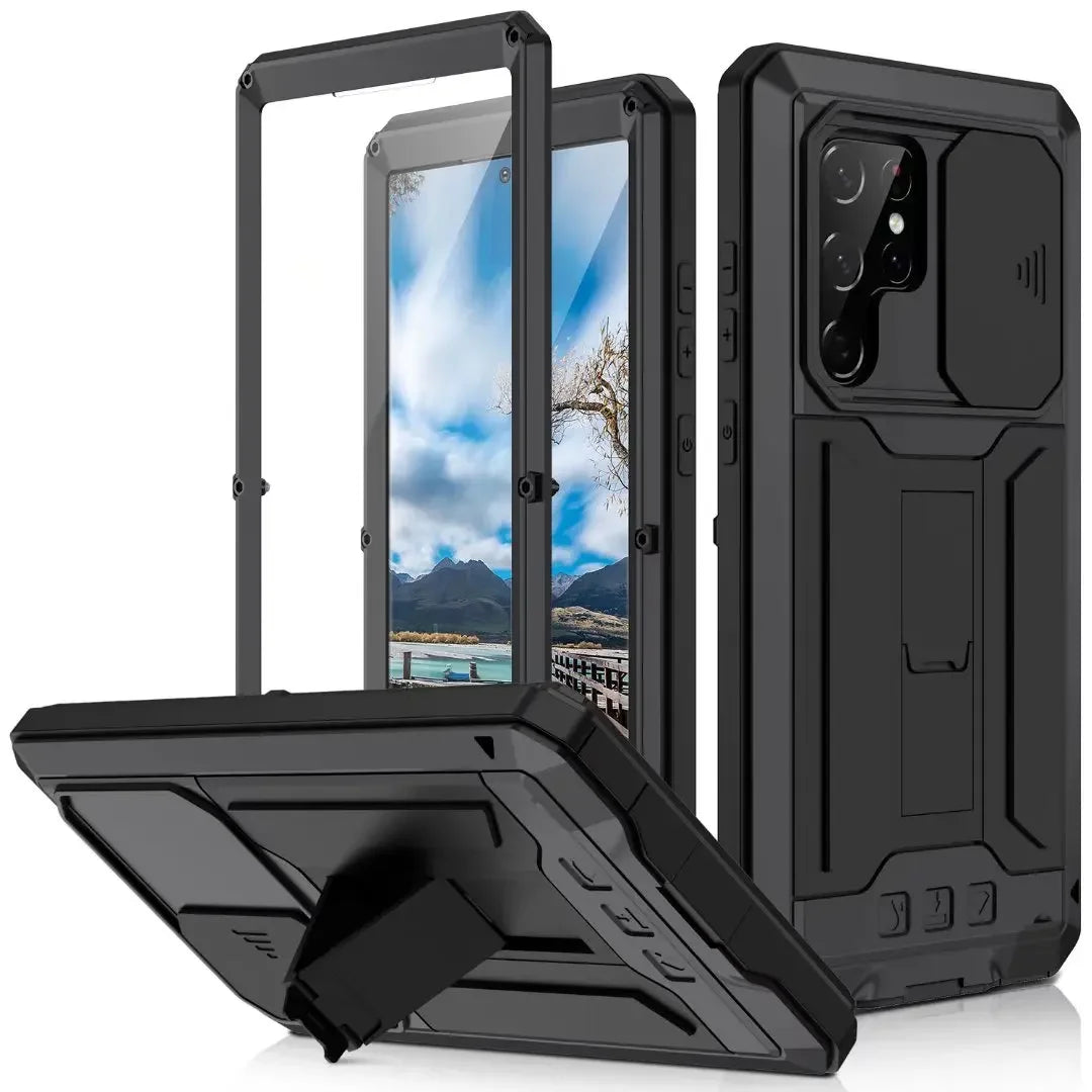 Military-Grade Full-Body Rugged Case for Samsung Galaxy S24 Series . Heavy Duty Shockproof Protective Phone Cover with Built-In Stand
