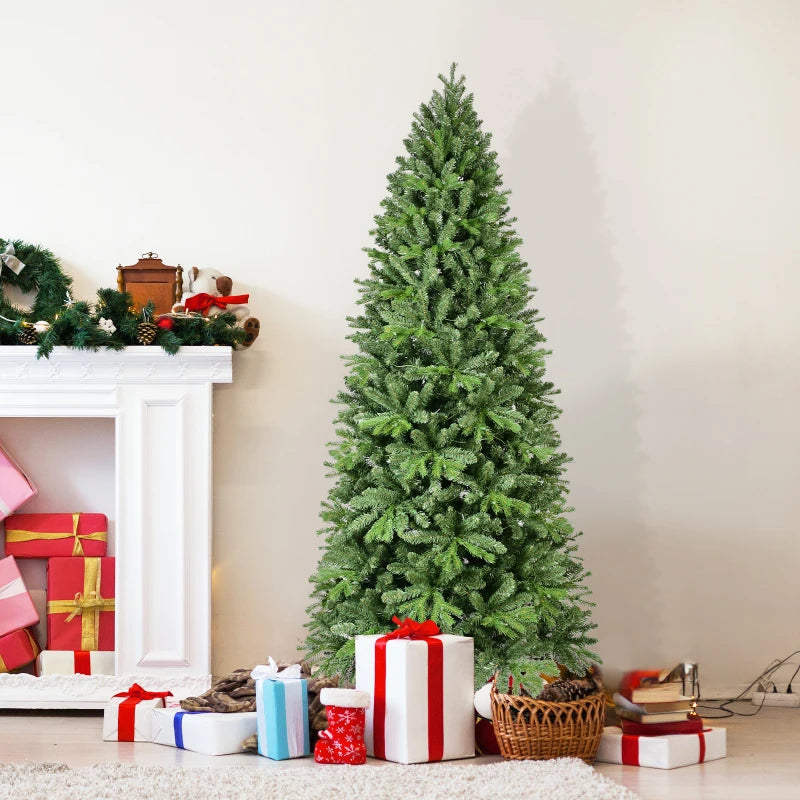 7FT Full-Bodied Artificial Christmas Tree with 1,375 PE & PVC Tips .Premium Hinged Holiday Tree