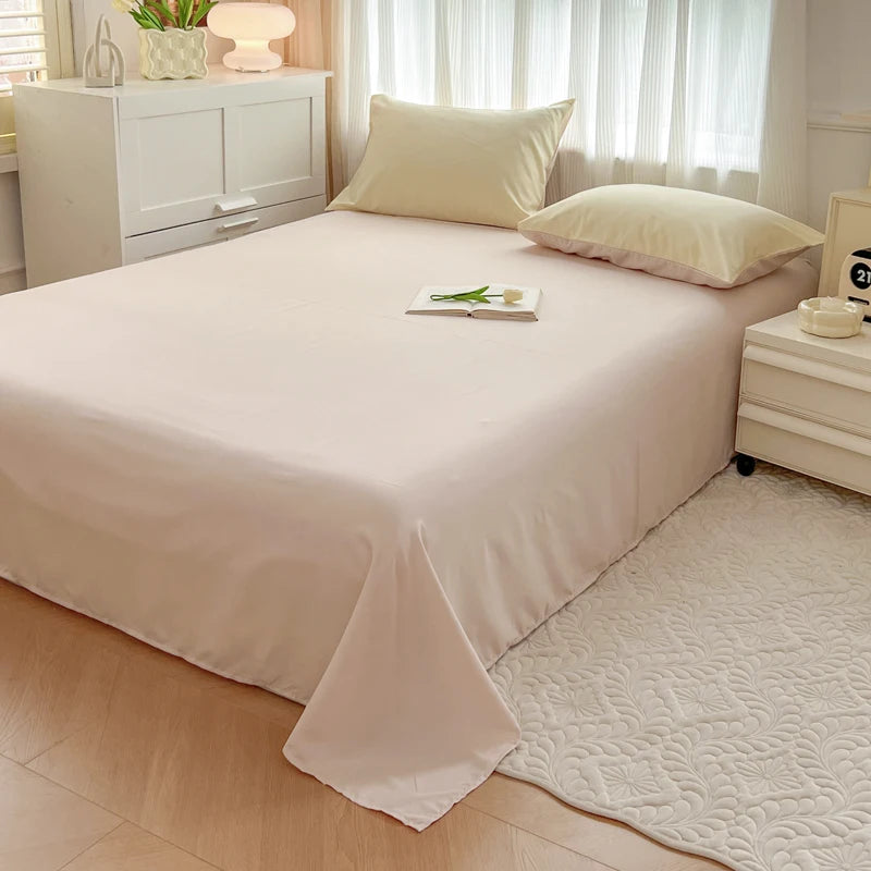 4-Piece Soft Brushed Duvet Cover Set . Solid Color Bedding