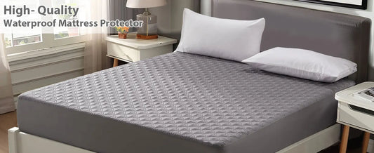 Waterproof Mattress Protector, Noiseless Mattress Pad with Deep Pocket, Soft Breathable Dirt-Proof Bed Mattress Cover Washable
