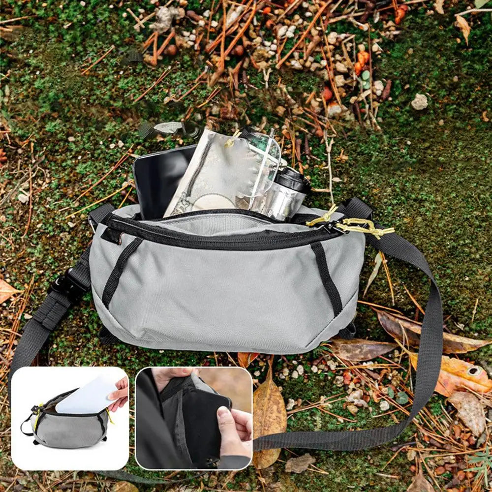 Adjustable Fishing Waist Bag with Rod Holder and Shoulder Strap