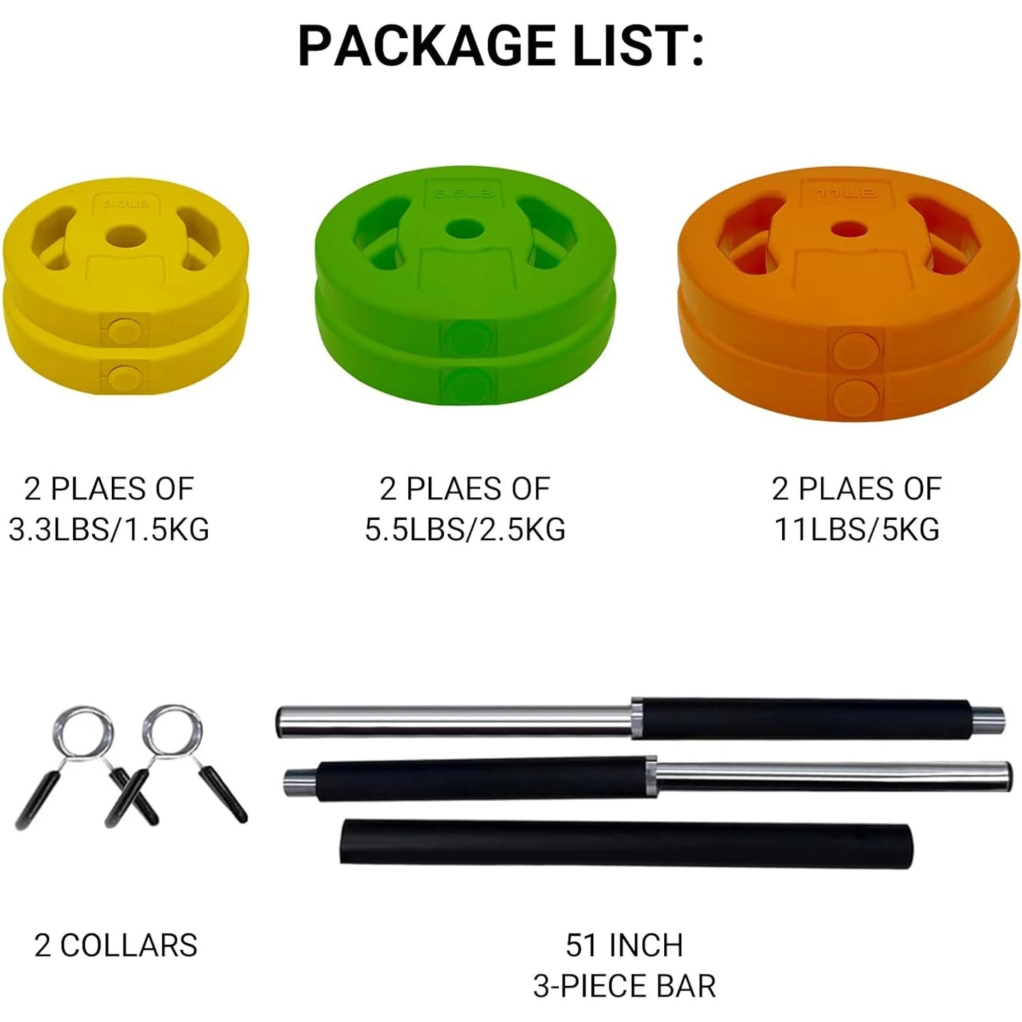 40LB Adjustable Barbell Weight Set .Home Strength Training & Full Body Workout Equipment
