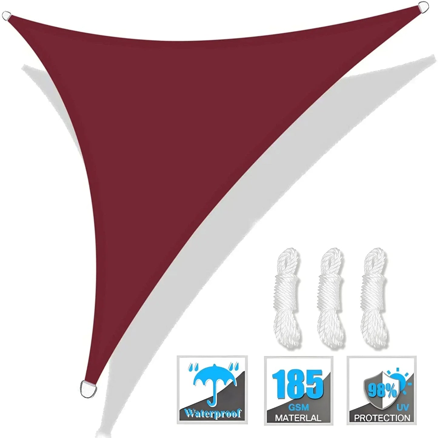 Triangle Sun Shade Sail Canopy .UV Protection Outdoor Patio Shade Cover