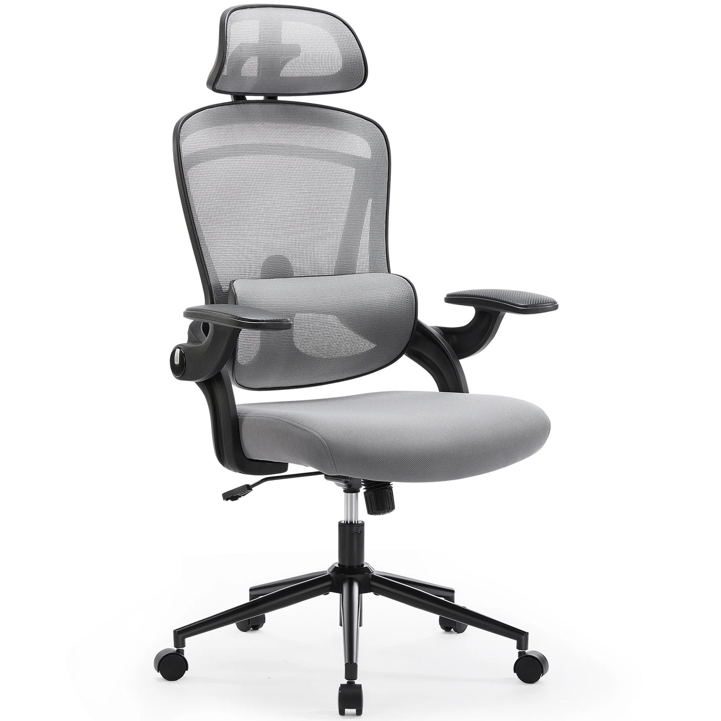 JHK Ergonomic Mesh Office Chair with Adjustable Lumbar Support, High Back, 120° Recline, Flip-Up Armrests & Headrest