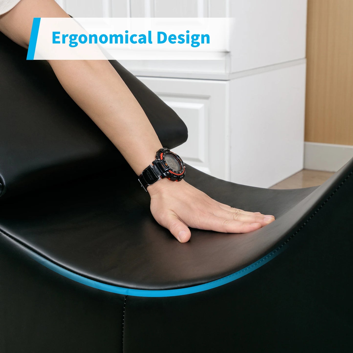 Curved Yoga Chaise Lounge for Adult Stretching, Exercising and Relaxing, Indoor Lounge Chair with Adjustable Head Cushion