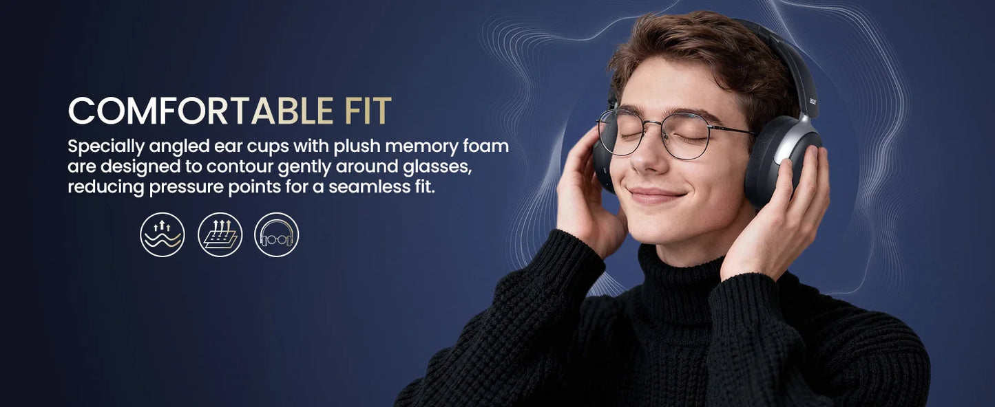 Acer OHR516 Wireless Bluetooth 5.4 Active Noise Cancelling Over-Ear Headphones
