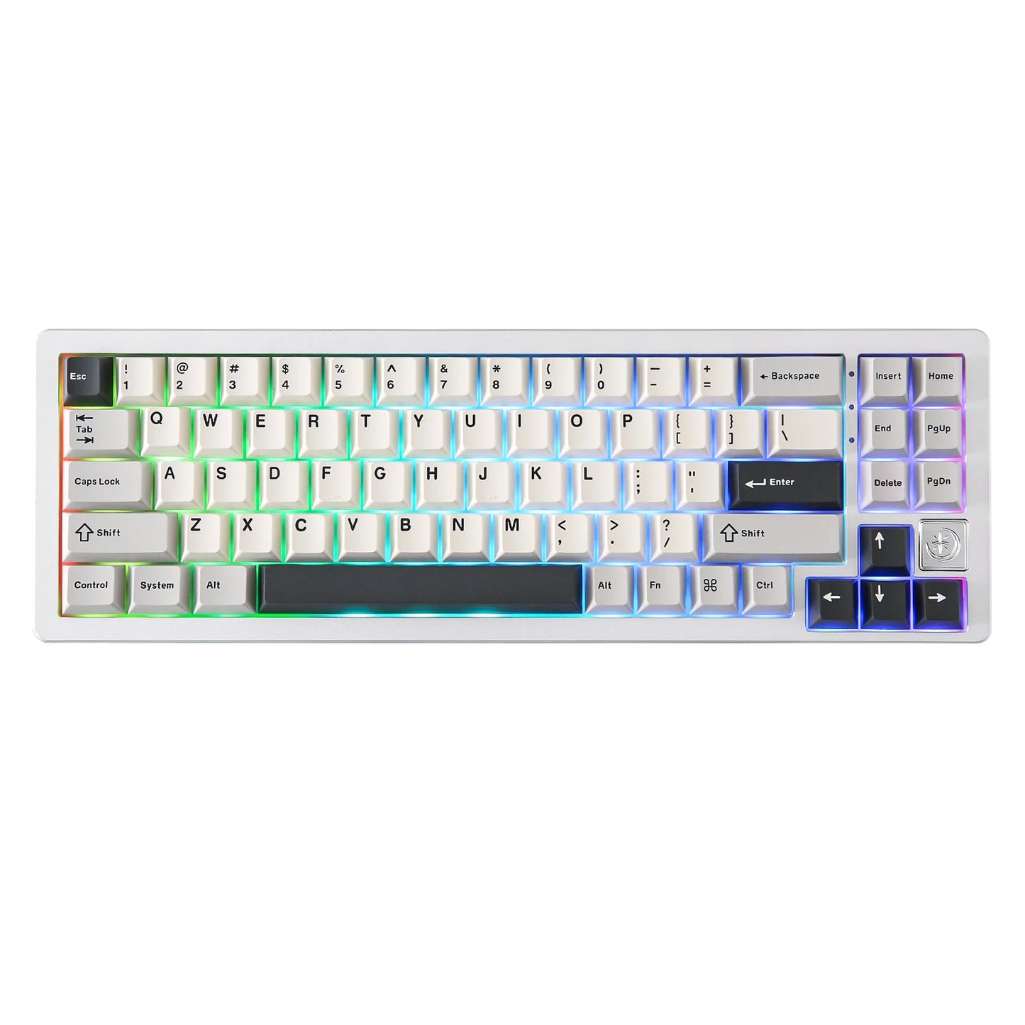 YUNZII AL71 Aluminum Mechanical Gaming Keyboard, Hot Swappable Gasket Custom RGB Wireless Keyboard, 71 Key Full CNC Study Keeb
