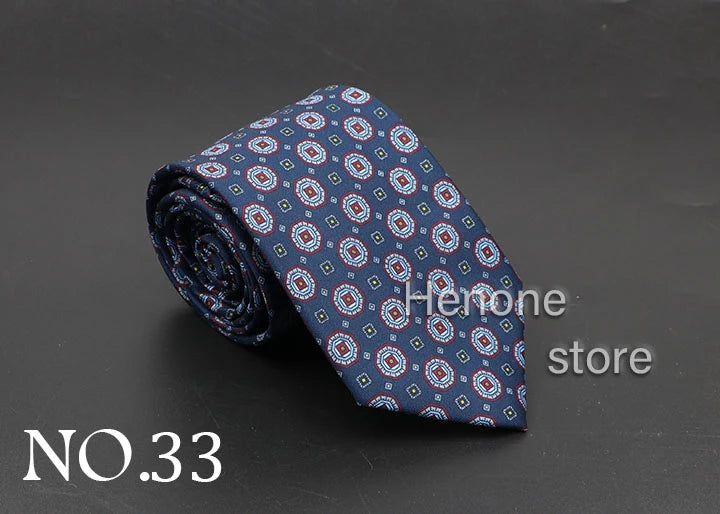 Luxury Floral & Paisley Men’s Silk Necktie .Wedding & Business Tie