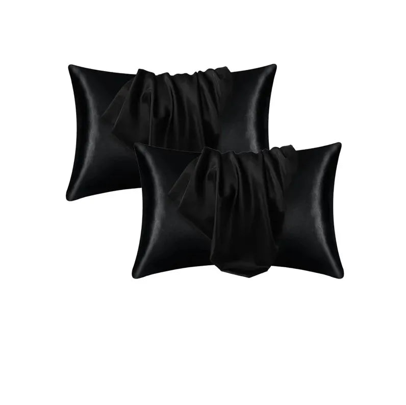 Silky Satin Pillowcase . Soft Hair & Skin Care Pillow Cover (Smooth, Cooling, Anti-Frizz)