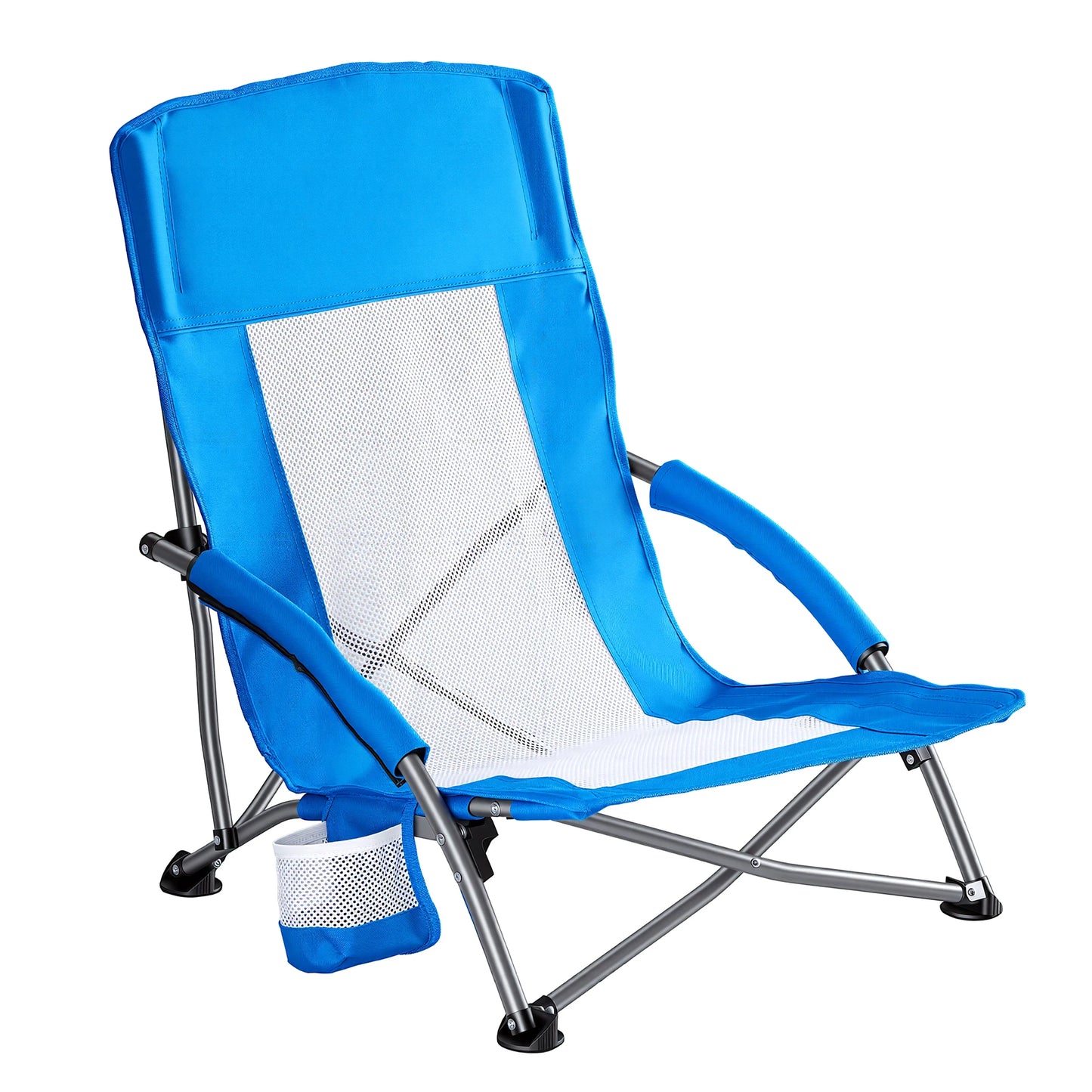 Low Profile Folding Camping Chair – Portable Outdoor Lounge Chair for Camping, Beach & Backyard Relaxation