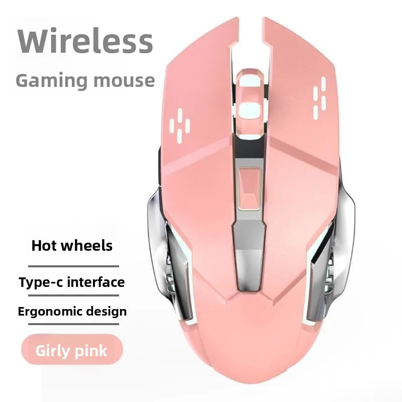 RGB Dual Mode Wireless Gaming Mouse. Rechargeable Ergonomic LED Mouse for PC & Laptop