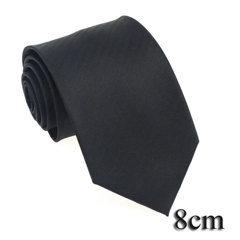 HUISHI Men’s Solid Dark Blue Waterproof Jacquard Necktie | 6cm Slim Business & Wedding Tie