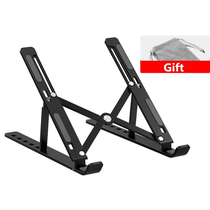 Adjustable Folding Aluminum Laptop Stand . Portable Desk Support
