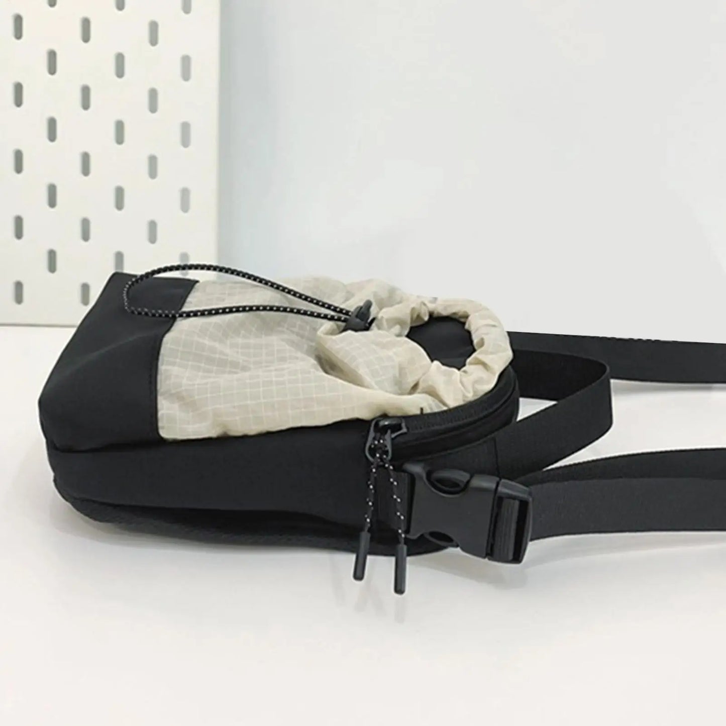 Mini Drawstring Messenger Bag. Lightweight Bucket Shoulder Bag for Travel, Shopping & Everyday Use