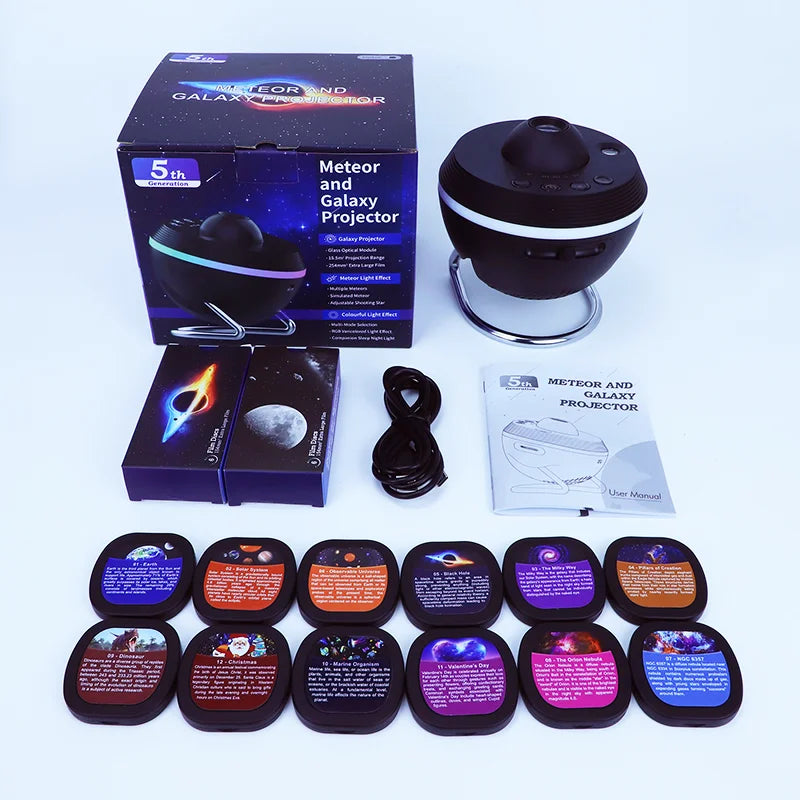3-in-1 Ultra Clear Galaxy Projector  Starry Sky Night Light with Remote Control, Aurora Effects & Planet Projection