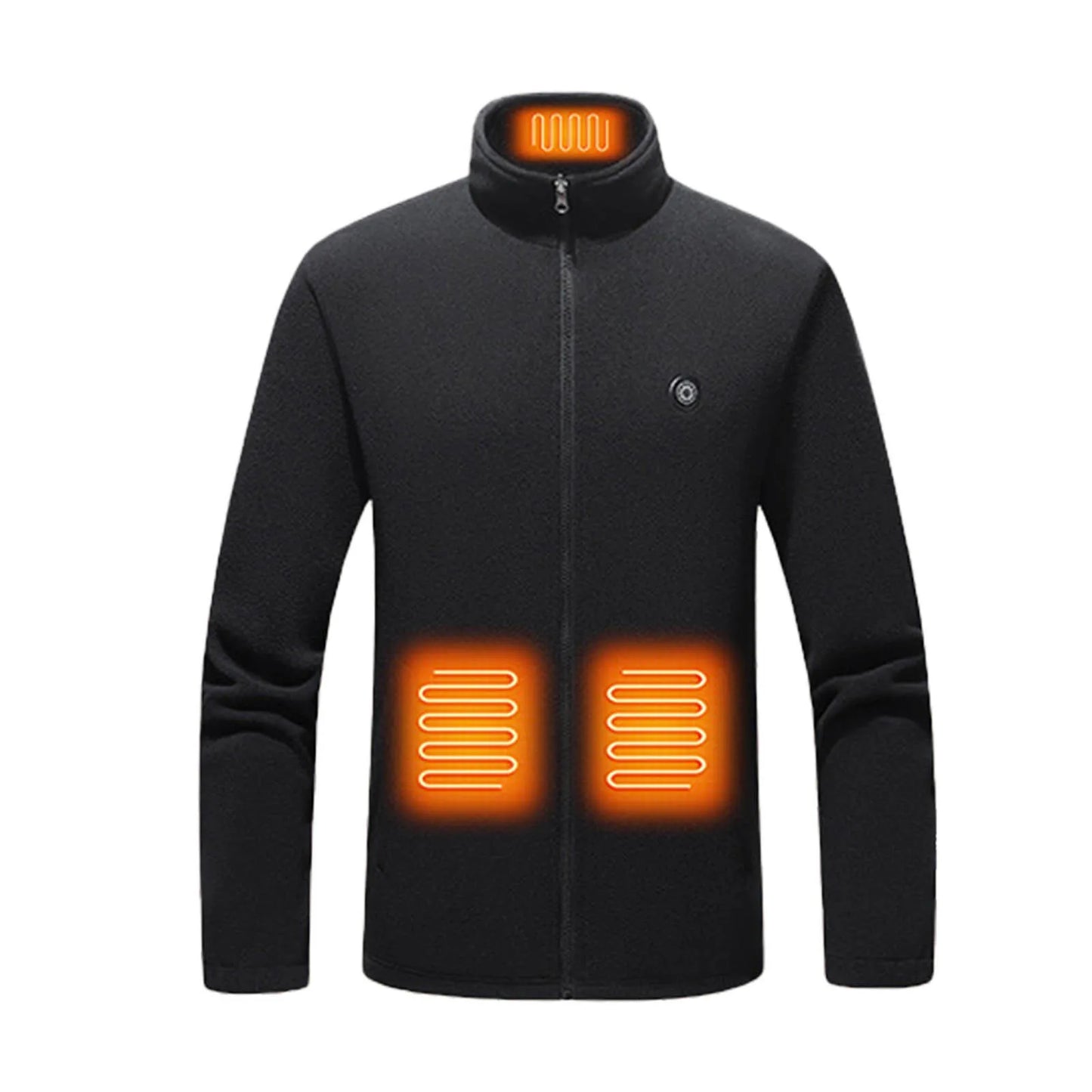 Men’s Heated Thermal Fleece Jacket .Smart Winter Outdoor Coat