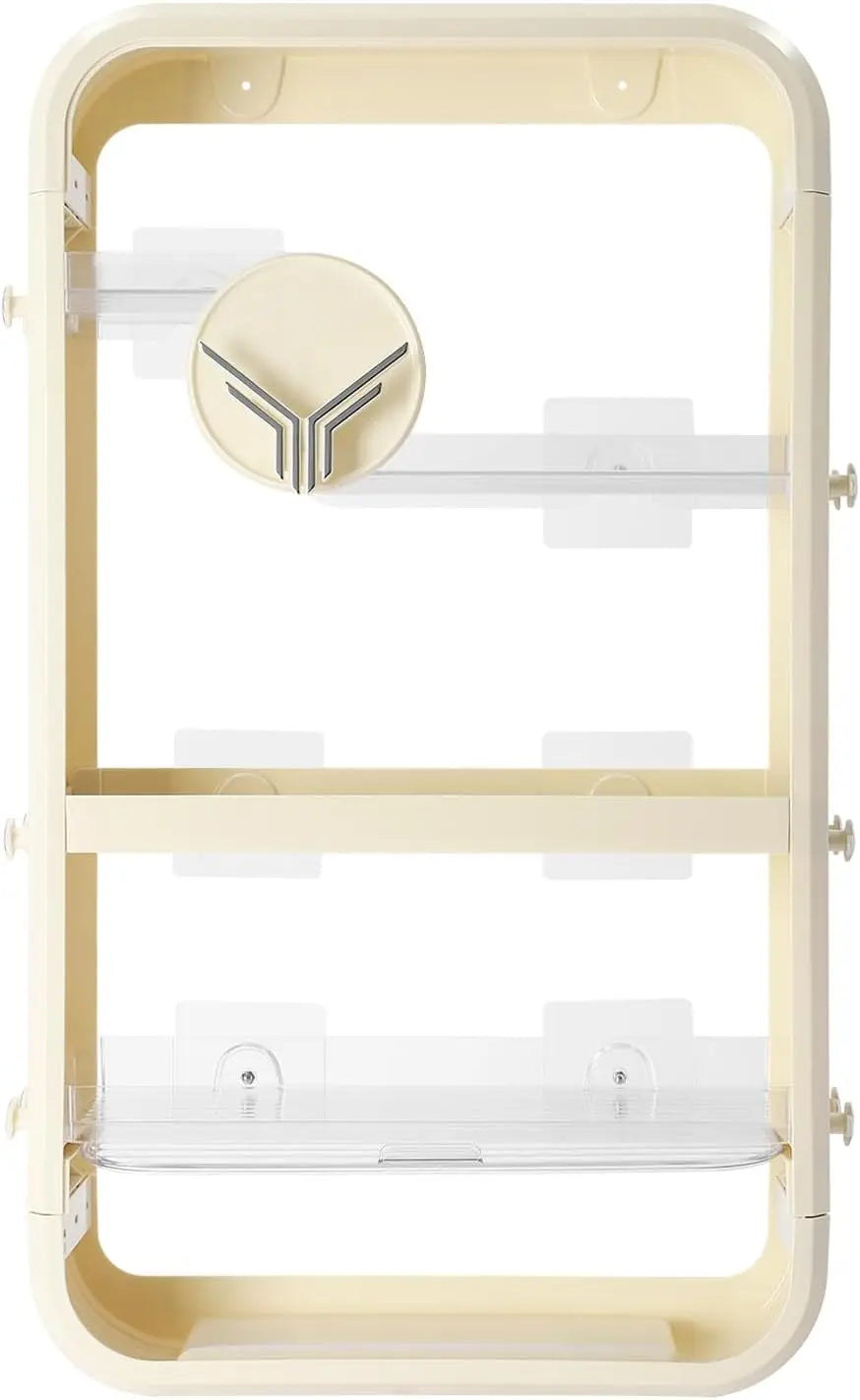 Wall Mount Makeup Organizer With Tissue Hole No Drilling