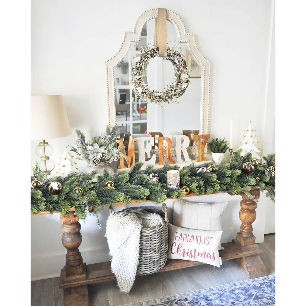 Pine Christmas Garland Six Foot Artificial Greenery Decor