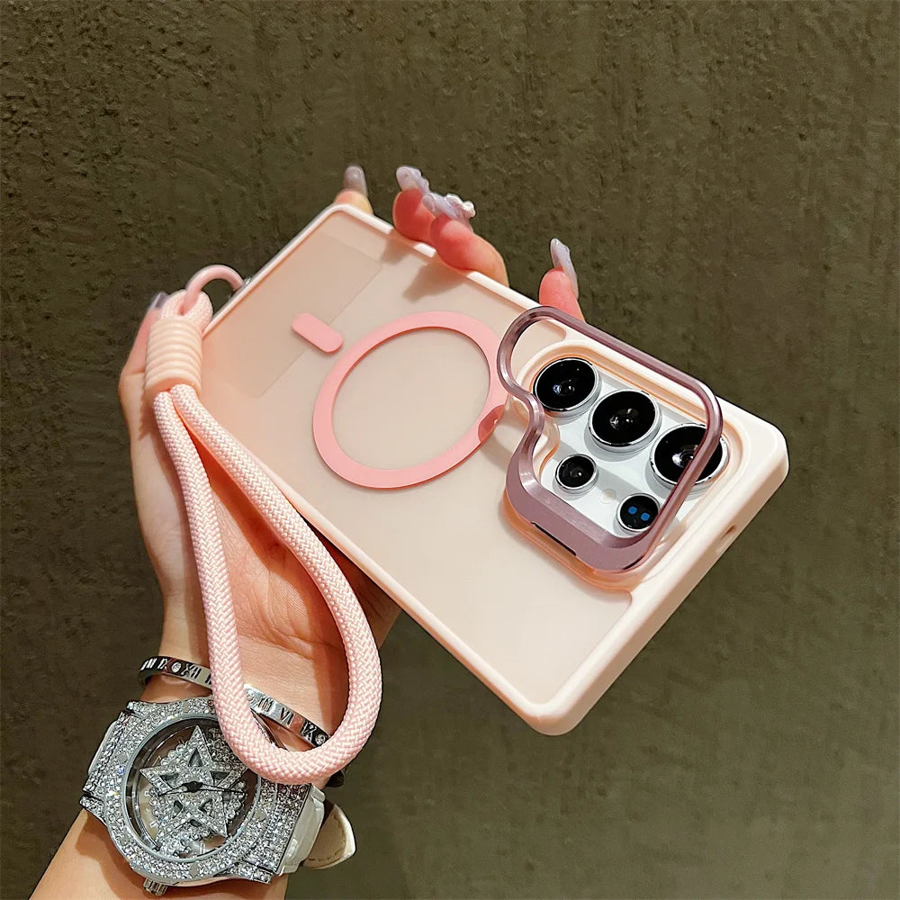 Magnetic Crossbody Samsung Phone Case With Wrist Strap
