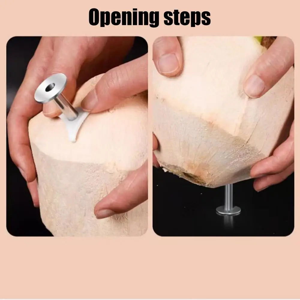 Open coconuts the easy way, no mess, no struggle.